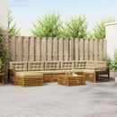 Udendørs sofagruppe med pude 8 pcs Naturlig og Beige