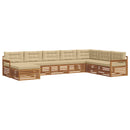 Udendørs sofagruppe med pude 8 pcs Naturlig og Beige