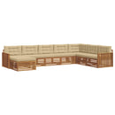 Udendørs sofagruppe med pude 8 pcs Naturlig og Beige