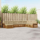 Udendørs sofagruppe med pude 8 pcs Naturlig og Beige