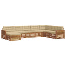Udendørs sofagruppe med pude 8 pcs Naturlig og Beige