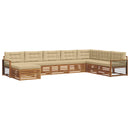 Udendørs sofagruppe med pude 8 pcs Naturlig og Beige
