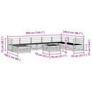 Udendørs sofagruppe 9 pcs Naturfarvet Massivt Akacietræ