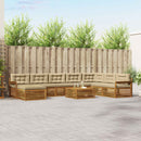 Udendørs sofagruppe 9 pcs Naturlig og Beige Massivt Akacietræ