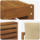 Udendørs sofagruppe 9 pcs Naturlig og Beige Massivt Akacietræ