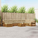 Udendørs sofagruppe 9 pcs Naturlig og Beige Massivt Akacietræ
