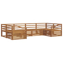 Udendørs sofagruppe 6 pcs Naturfarvet