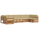 Udendørs sofagruppe med pude 7 pcs Naturlig og Beige