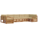 Udendørs sofagruppe med pude 7 pcs Naturlig og Beige