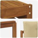 Udendørs sofagruppe 10 pcs Naturlig og Beige Massivt Akacietræ