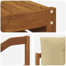 Udendørs sofagruppe 10 pcs Naturlig og Beige Massivt Akacietræ