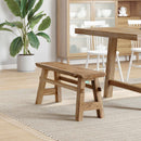 bænk Naturfarvet 100 x 29 x 43,5 cm Massiv Teaktræ