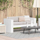Havemøbelsofa Hvid 134 x 60 x 62 cm Massiv fyrretræ