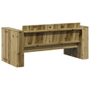 Havemøbelsofa Grøn 134 x 60 x 62 cm Massiv fyrretræ