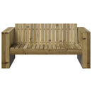 Havemøbelsofa Grøn 134 x 60 x 62 cm Massiv fyrretræ