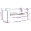 Havemøbelsofa Grøn 134 x 60 x 62 cm Massiv fyrretræ