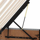 Opbevaringsseng med opbevaring Lysegrå 90 x 190 cm Stof