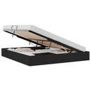 Opbevaringsseng med opbevaring Sort 180 x 200 cm Stof