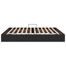 Opbevaringsseng med opbevaring Sort 180 x 200 cm Stof