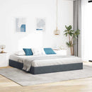 Opbevaringsseng med opbevaring Mørkegrå 180 x 200 cm Fløjl
