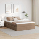 Seng med opbevaring og madras Cappuccino 140 x 200 cm