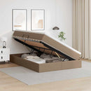 Seng med opbevaring og madras Cappuccino 140 x 200 cm