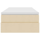 Seng med opbevaring og madras Creme 90 x 190 cm Polyester