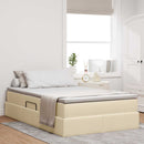 Seng med opbevaring og madras Creme 120 x 190 cm Polyester
