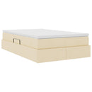 Seng med opbevaring og madras Creme 120 x 190 cm Polyester