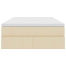 Seng med opbevaring og madras Creme 120 x 190 cm Polyester