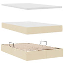 Seng med opbevaring og madras Creme 120 x 190 cm Polyester