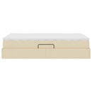 Seng med opbevaring og madras Creme 120 x 190 cm Polyester