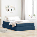 Seng med opbevaring og madras Blå 120 x 190 cm Polyester
