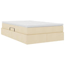 Seng med opbevaring og madras Creme 120 x 200 cm Polyester