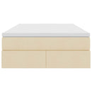 Seng med opbevaring og madras Creme 120 x 200 cm Polyester