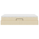 Seng med opbevaring og madras Creme 120 x 200 cm Polyester