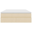 Seng med opbevaring og madras Creme 140 x 190 cm Polyester