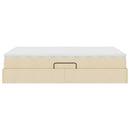 Seng med opbevaring og madras Creme 140 x 190 cm Polyester