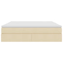 Seng med opbevaring og madras Creme 160 x 200 cm Polyester