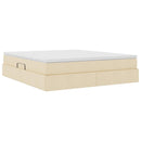 Seng med opbevaring og madras Creme 180 x 200 cm Polyester