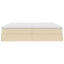 Seng med opbevaring og madras Creme 200 x 200 cm Polyester