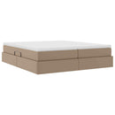 Seng med opbevaring og madras Cappuccino 180 x 200 cm