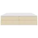 Seng med opbevaring og madras Creme 180 x 200 cm Polyester