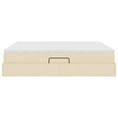 Seng med opbevaring og madras Creme 180 x 200 cm Polyester
