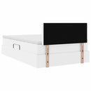 Seng med opbevaring og madras Ren Hvid 120 x 200 cm Faux læder