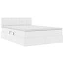 Seng med opbevaring og madras Ren Hvid 140 x 200 cm Faux læder