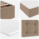 Seng med opbevaring og madras Cappuccino 200 x 200 cm