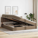 Seng med opbevaring og madras Cappuccino 200 x 200 cm