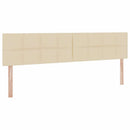 Seng med opbevaring og madras med hovedgærde Creme 200 x 200 cm