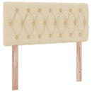 Seng med opbevaring og madras Creme 90 x 200 cm Konstrueret træ